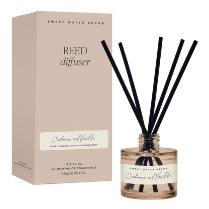 Cashmere and Vanilla Reed Diffuser - Home Decor & Gifts
