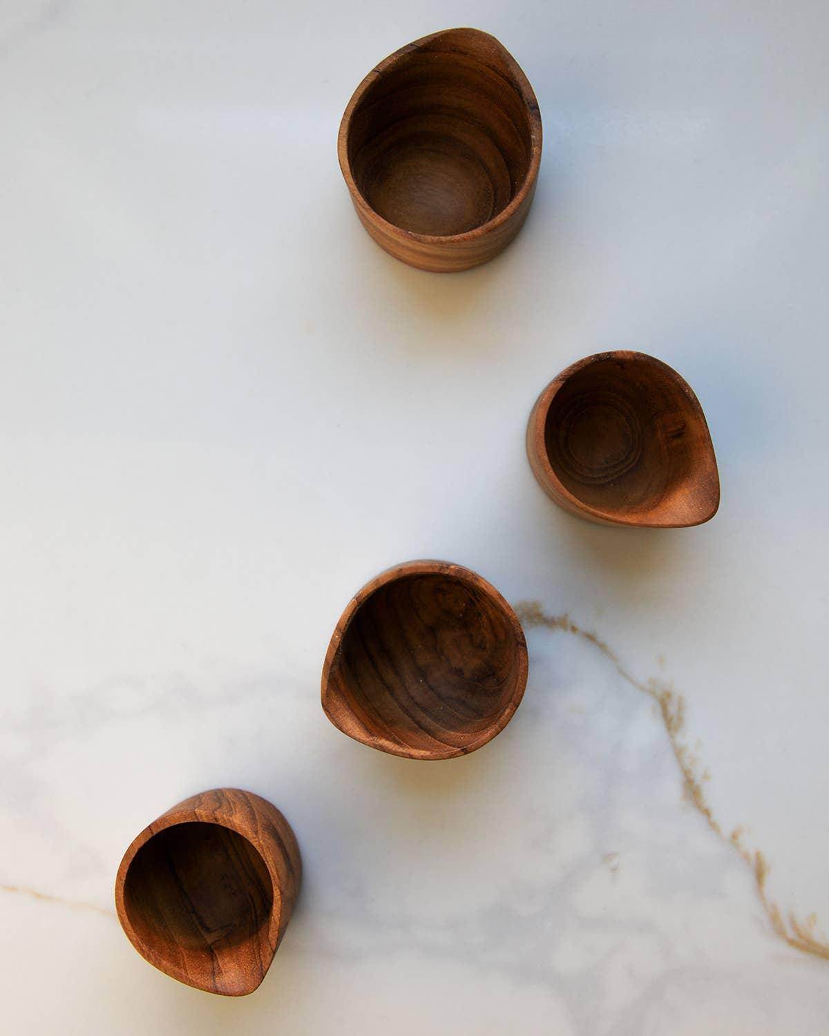 Teak Wood Creamer Pitcher - Songbird Gifts